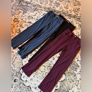 Betabrand three pairs of 7-Pocket Dress Pant Yoga Pant | Straight